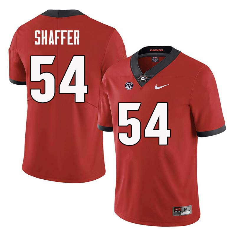 Men Georgia Bulldogs #54 Justin Shaffer College Football Jerseys Sale-Red - Click Image to Close
